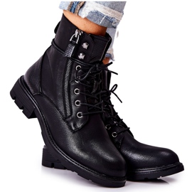 Bottes chaudes noires Mirthbrow avec fermeture éclair le noir
