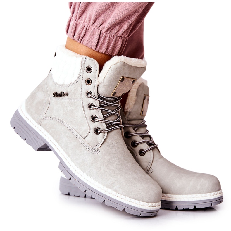 PH1 Trappeurs Cuir Chauffé Gris Clair Laralis PH1 Trappeurs Cuir Chauffé Gris Clair Laralis