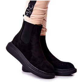 PS1 Suede Booties Jodhpur boots sur la plateforme Black Marissa noir