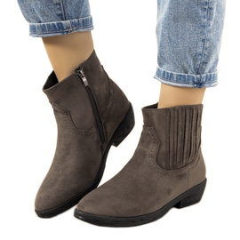 Bottes de cowboy chaudes grises Saucier