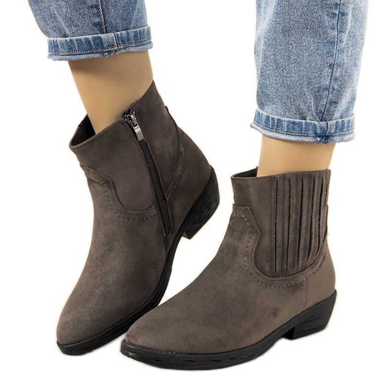 Bottes de cowboy chaudes grises Saucier Bottes de cowboy chaudes grises Saucier