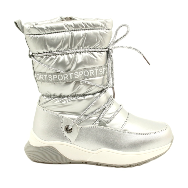Bottes de neige imperméables pour enfants Miss Evento 21DZ23-4325 Argent