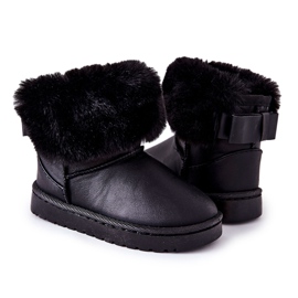 Bottes De Neige Enfant Avec Fourrure Noir Madie