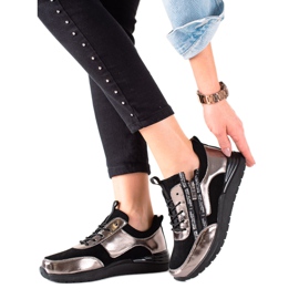 Filippo Baskets en cuir avec fermeture éclair le noir