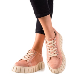 Renda Baskets en daim rose