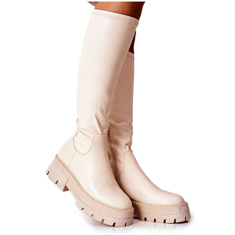 FJ1 Bottines Hautes Hemera Beige FJ1 Bottines Hautes Hemera Beige