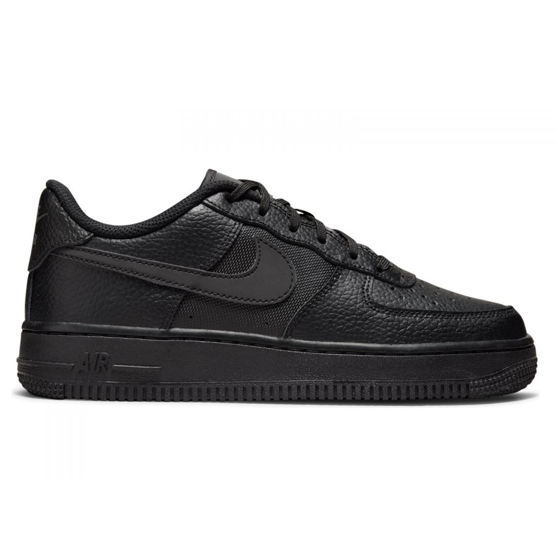 Chaussure Nike Air Force 1 Jr DO6396-001 blanche le noir