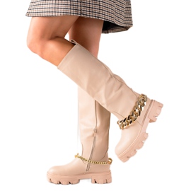 Seastar Bottes à la mode avec ornement beige