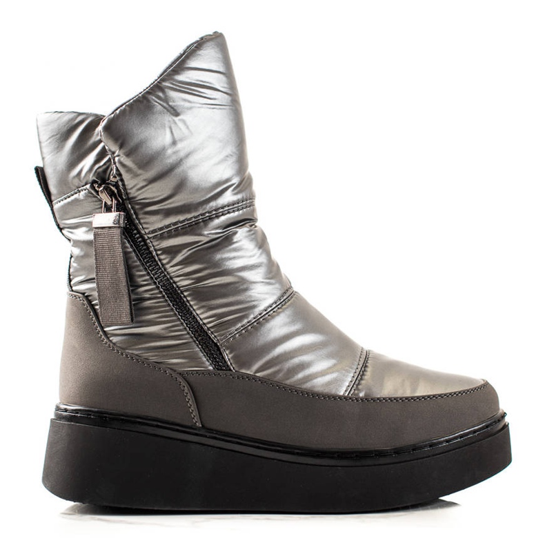 Weide Bottes de neige chaudes et confortables le noir