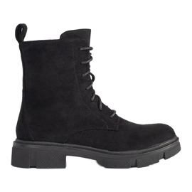 Bottes en daim confortables le noir