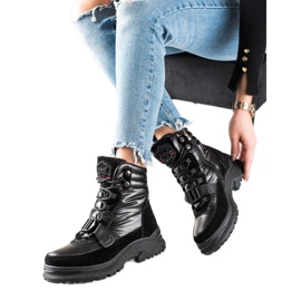 Seastar Bottes de neige en cuir noires