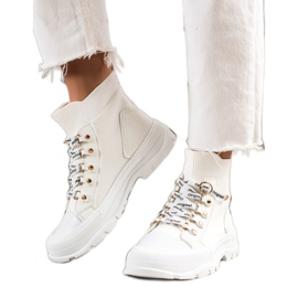 Goodin Baskets hautes à la mode blanc