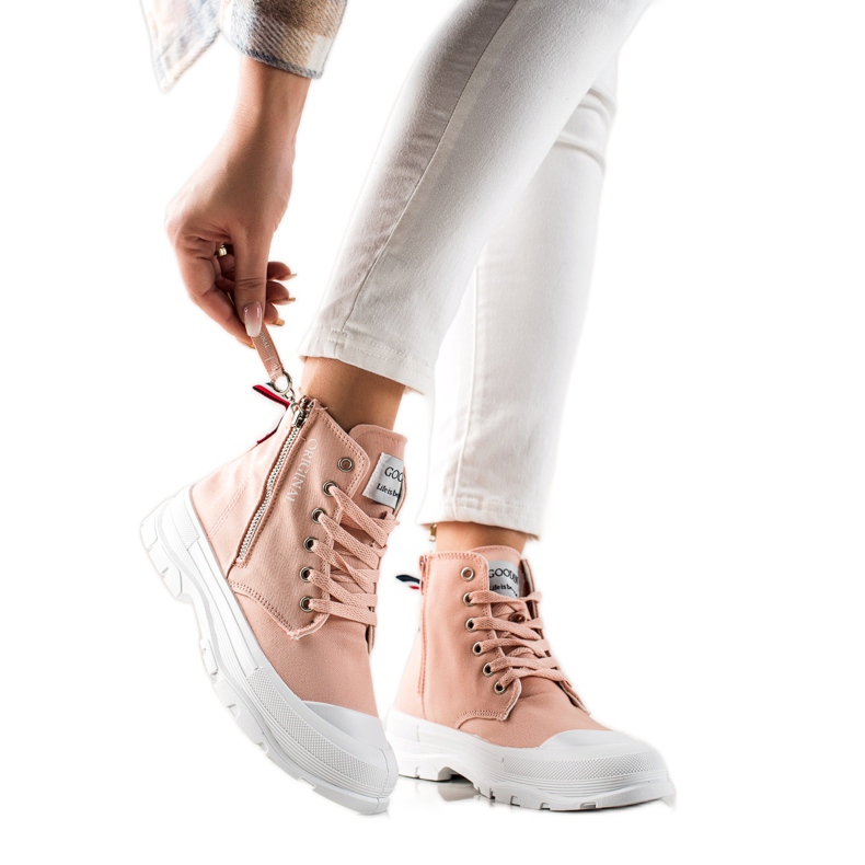 Goodin Baskets avec fermeture éclair décorative rose Goodin Baskets avec fermeture éclair décorative rose