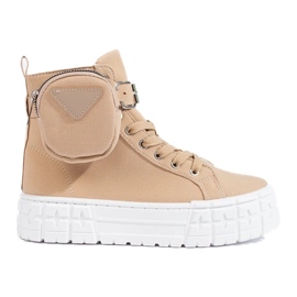 Goodin Baskets sur la plate-forme avec une poche beige