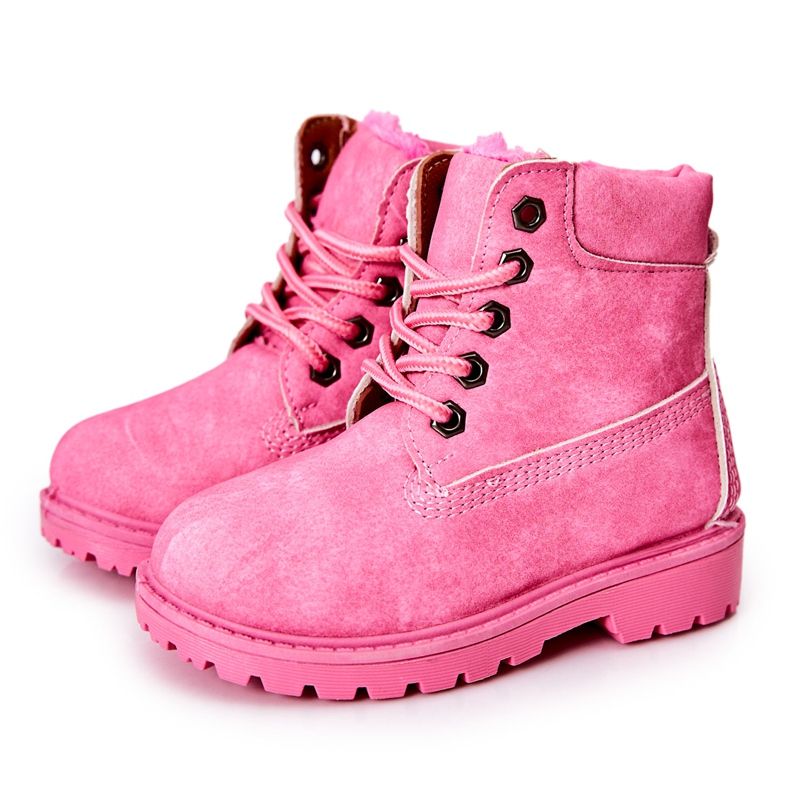 Bottes Trappeurs Enfant Rose Milos Bottes Trappeurs Enfant Rose Milos
