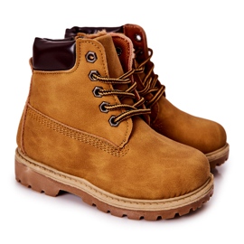 Bottes Trappeurs Enfant Camel Milos brun