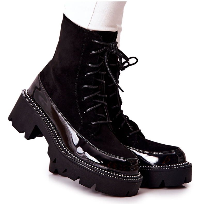 Bottes hautes sur fermeture éclair noire Solutia le noir