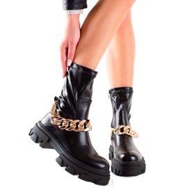 Seastar Sacs à chaîne brillants noir