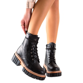 Seastar Bottes trappeurs sur la plate-forme noir