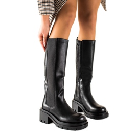 Seastar Bottes à plateforme confortables noir