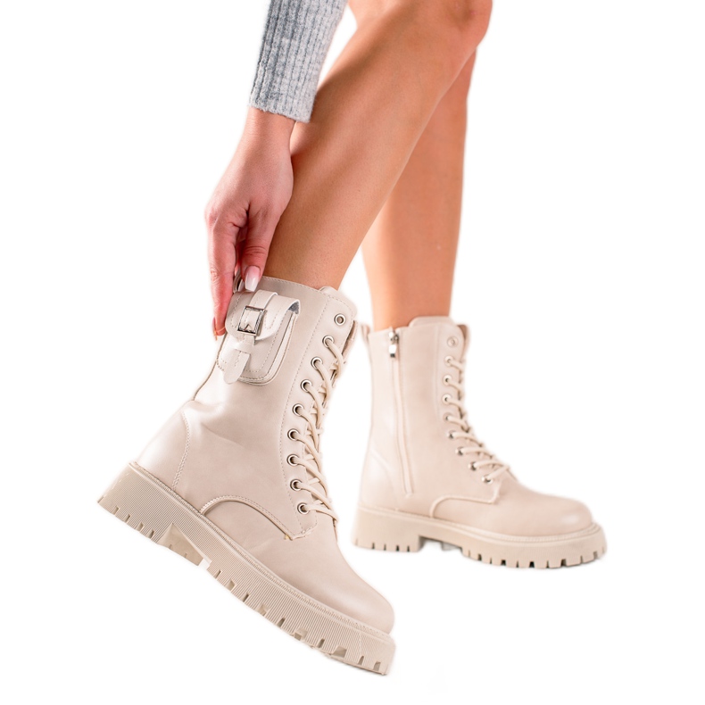 Groto Gogo Trappeurs élégants avec une poche beige