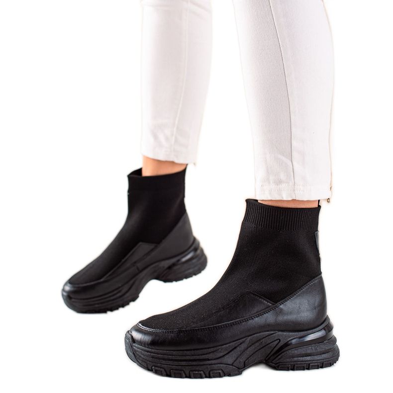 Seastar Bottes à enfiler avec une chaussette le noir