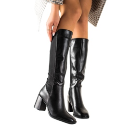 Groto Gogo Bottines élégantes à talons hauts le noir
