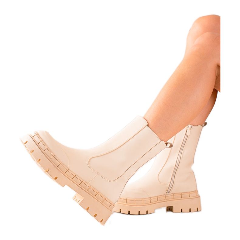 Seastar Bottes hautes en cuir écologique beige Seastar Bottes hautes en cuir écologique beige