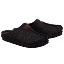 Chaussons en feutre Panto Fino M INT1630 noir gris