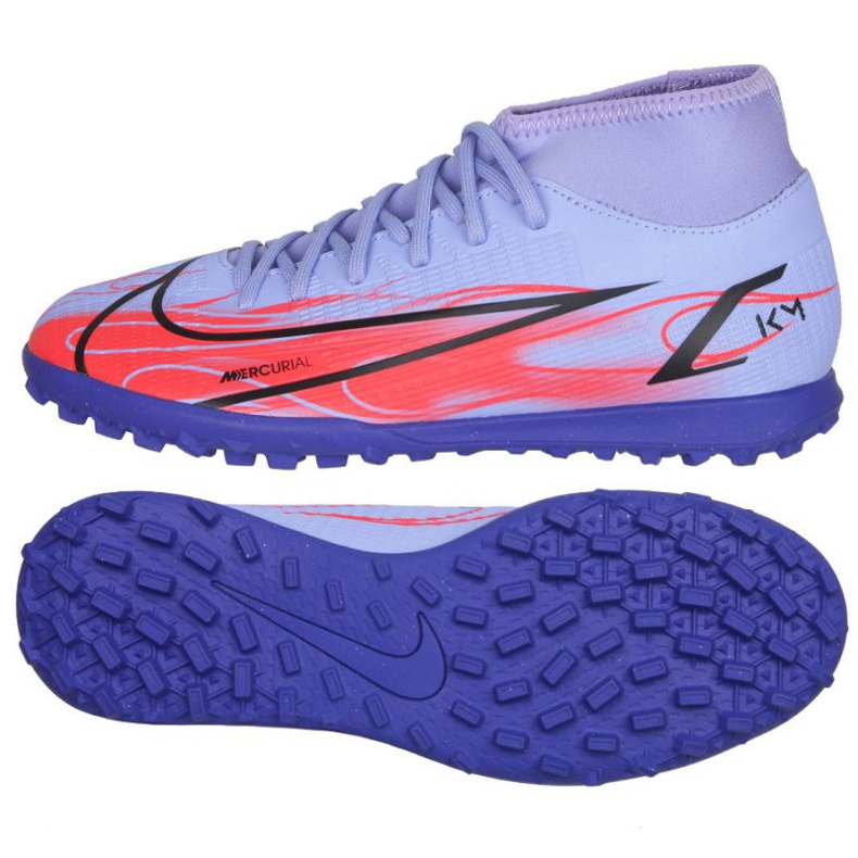Chaussure Nike Mercurial Superfly 8 Club Km Tf Jr DB2869-506 rouge, violet violet