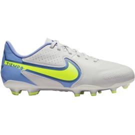 Nike Tiempo Legend 9 Academy FG / MG Jr DA1333 075 chaussures de football blanc blanc