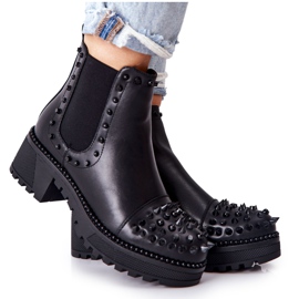 PG1 Bottes Comonis Jodhpur Noires Avec Jets