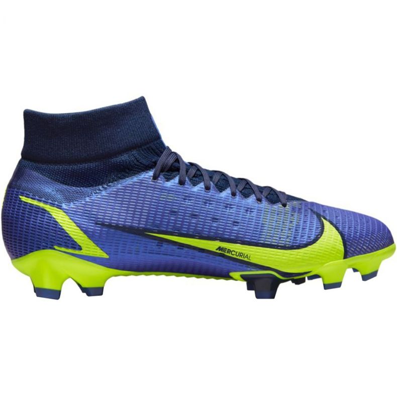 Nike Mercurial Superfly 8 Pro Fg M CV0961 574 chaussures de football bleu bleu Nike Mercurial Superfly 8 Pro Fg M CV0961 574 chaussures de football bleu bleu