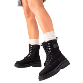 TRENDI Trappeurs noirs classiques