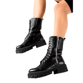 Seastar Bottes avec fermeture éclair décorative le noir