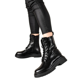 Seastar Trappeurs classiques en cuir écologique noir