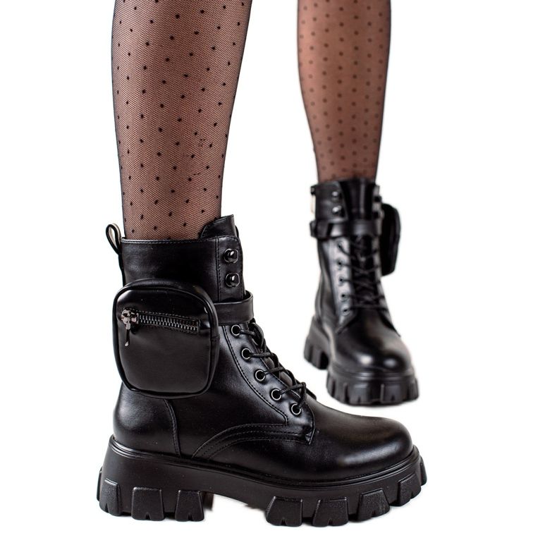 TRENDI Travailleurs noirs avec poche le noir TRENDI Travailleurs noirs avec poche le noir