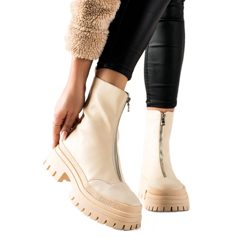 Seastar Travailleurs classiques avec fermeture à glissière beige Seastar Travailleurs classiques avec fermeture à glissière beige