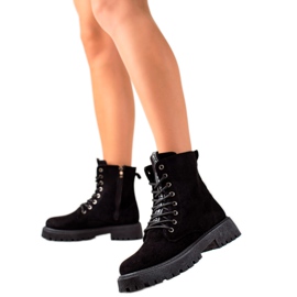Bottes en daim chaudes le noir