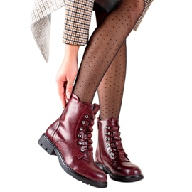 Evento Bottines à lacets classiques bordeaux