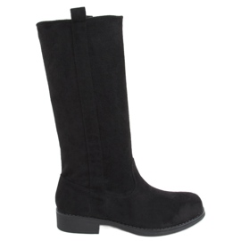 Boots à tige droite Unnu Black le noir Boots à tige droite Unnu Black le noir