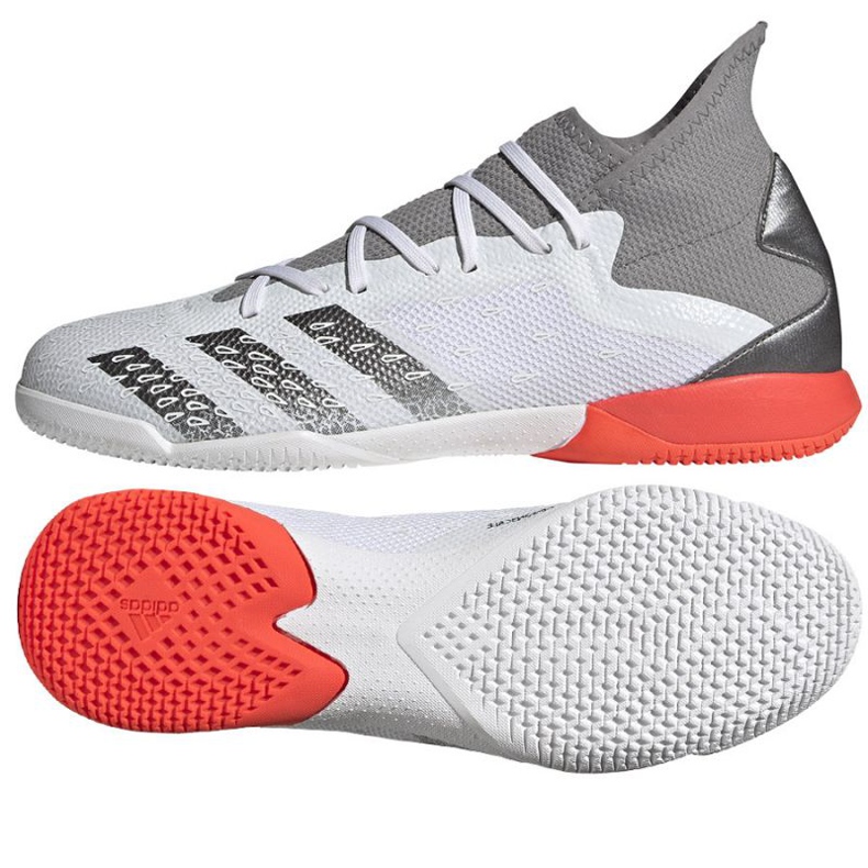 Chaussures de football Adidas Predator Freak.3 In M FY6283 gris, blanc gris