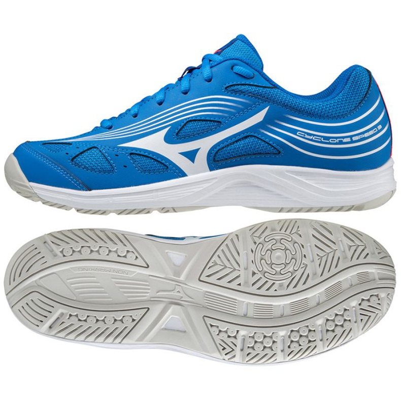 Mizuno Cyclone Speed ​​3 M V1GA218024 chaussures de volley-ball bleu bleu