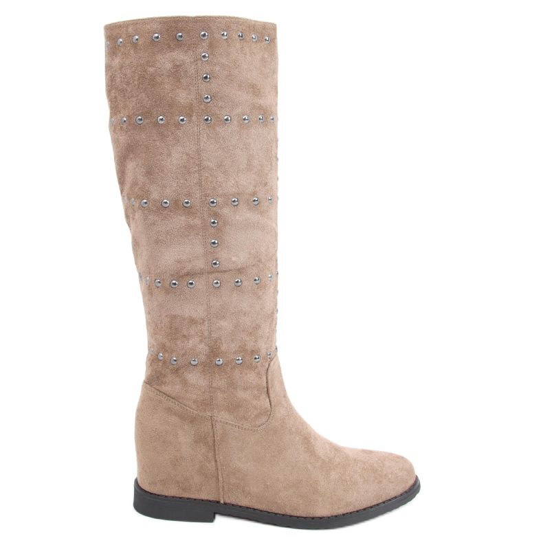 Bottines sur un coin caché Ferto Kaki beige