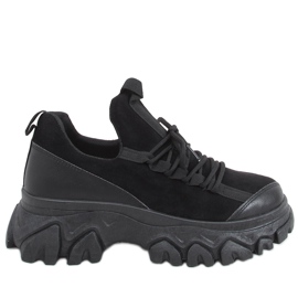 Chaussures de sport à semelles hautes Huggy Black noir