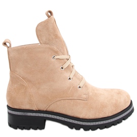 Bottines à lacets Bing Beige