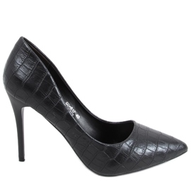 Escarpins femme Hanne Noir peau de serpent le noir