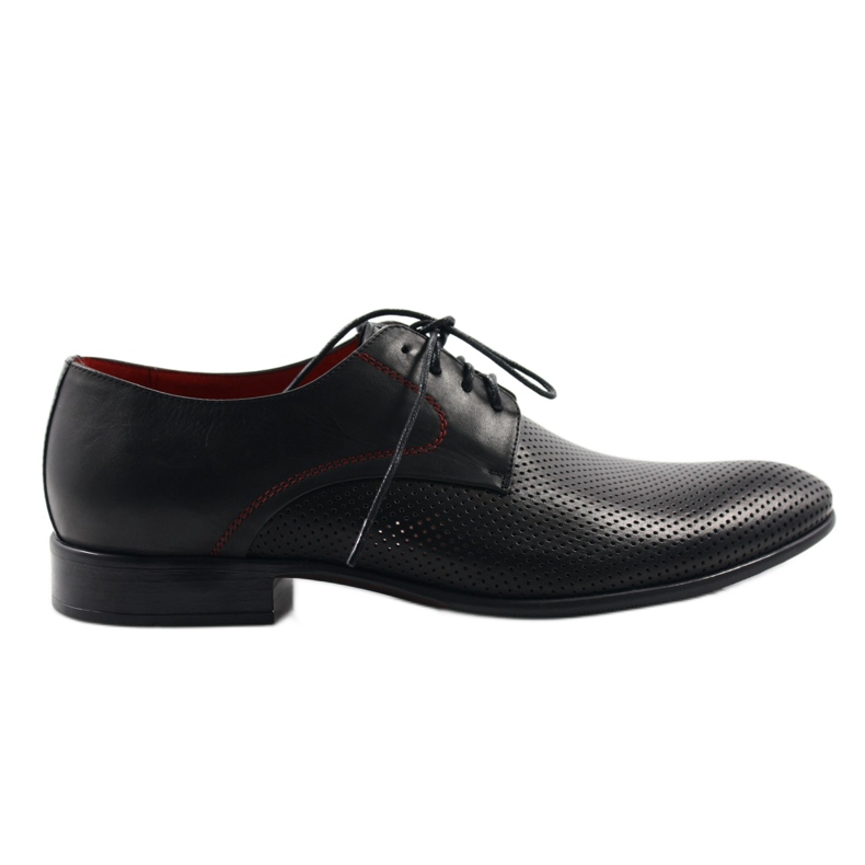 Chaussures homme Pilpol 1568 noires rouge le noir