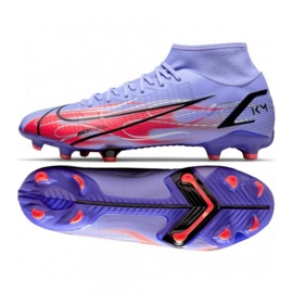 Chaussures de football Nike Mercurial Superfly 8 Academy Km FG / MG M DB2857 506 noir, violet, rouge roses et violets