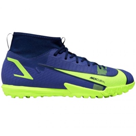 Nike Mercurial Superfly 8 Academy Tf Jr CV0789 474 chaussures de football multicolore bleu